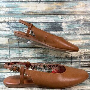 Boc Born Concept Mule Flats Size 6M Brown Buckle Strap Comfort Shoe Slingback